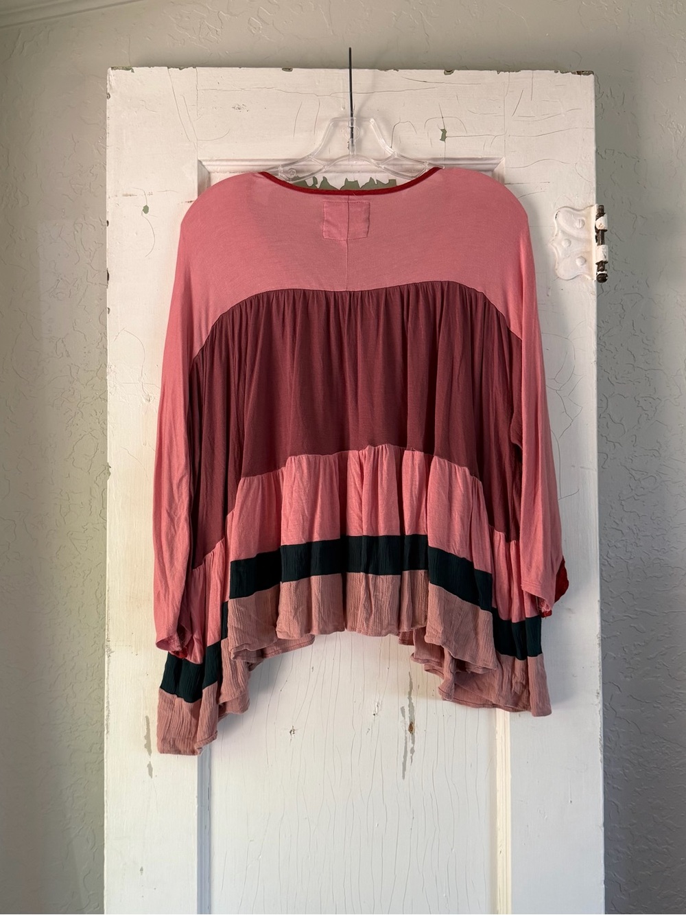 Meadow Rue‎ Anthropologie Colorblock Tiered Babydoll Top Size XS - Picture 3 of 8